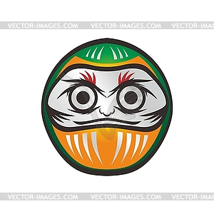 Japan warrior doll - vector image