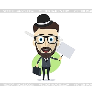 Happy businessman - vector image