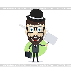 Happy businessman - vector clipart