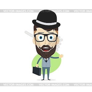 Happy businessman - vector image