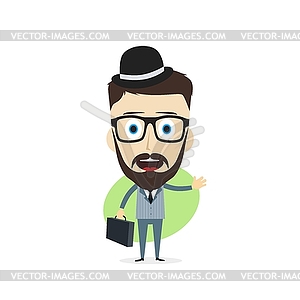 Happy businessman - vector clipart