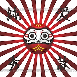 Japan warrior doll - vector clipart