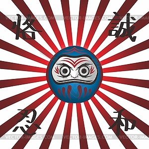 Japan warrior doll - vector clipart