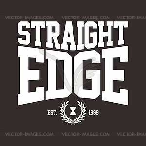 Straight edge hardcore sign - vector clip art