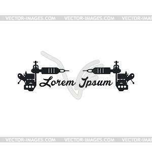 Tattoo machine theme - vector clipart