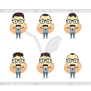 Businessman cartoon set - vector image