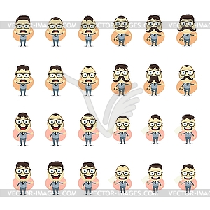 Businessman cartoon set - vector clip art