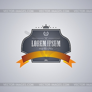 Retro exclusive label - vector clipart / vector image