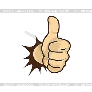 Thumbs up hand - vector clip art