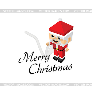 Merry christmas santa claus - vector image