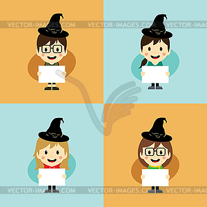 Halloween cartoon character - vector image