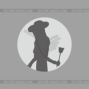 Silhouette man art - stock vector clipart