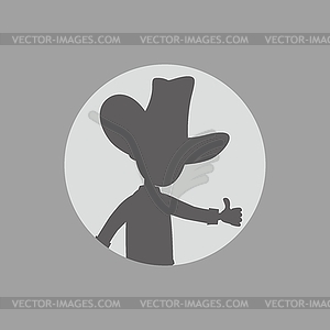 Silhouette man art - vector image