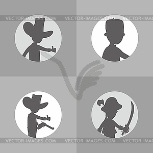 Silhouette man art - vector image