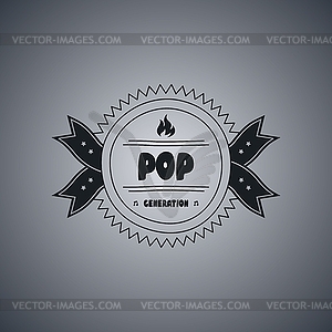 Music label sticker - vector image