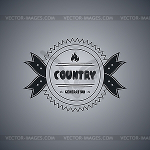 Music label sticker - vector clipart