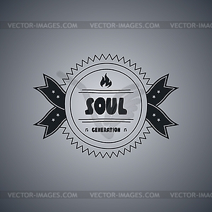 Music label sticker - vector clipart