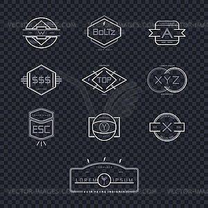 Modern insignia vintage label - vector clipart