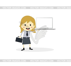 Business presentation cartoon character - vector clipart