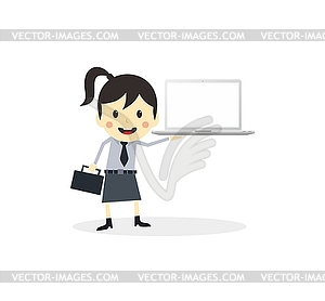 Business presentation cartoon character - color vector clipart