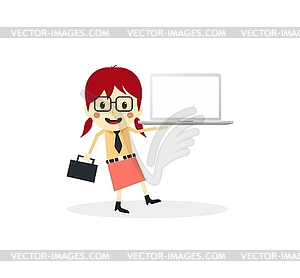 Business presentation cartoon character - vector clipart