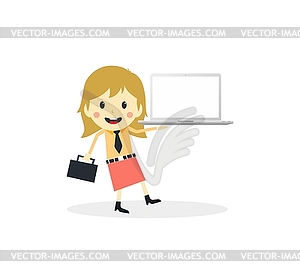 Business presentation cartoon character - vector image