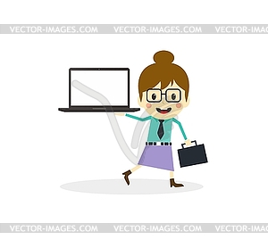 Business presentation cartoon character - vector clipart