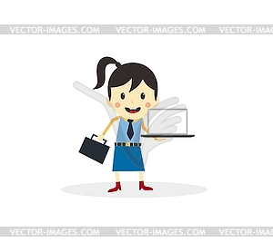 Business presentation cartoon character - vector clipart