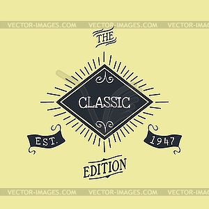 Hand lettered catchword vintage tag - royalty-free vector image