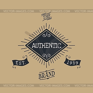 Hand lettered catchword vintage tag - vector clip art