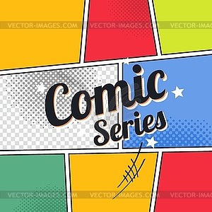 Comic template element with speech bubble halftone - vector image