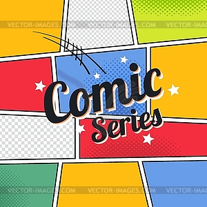 Comic template element with speech bubble halftone - vector image