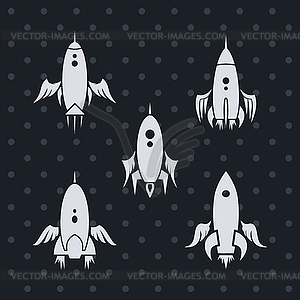 Space shuttle rocket - vector clip art