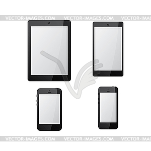 Black tablet mock up - vector clip art