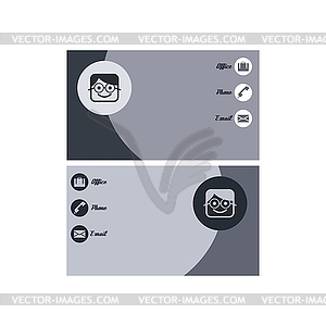 Modern business card - vector clipart