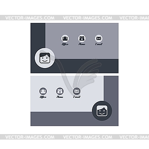 Modern business card - vector clipart / vector image