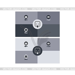 Modern business card - vector image