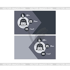 Modern business card - vector clip art