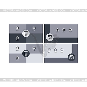 Modern business card - vector clip art