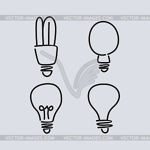 Light bulb lamp - vector image