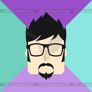 Cartoon guy avatar picture - vector clip art