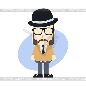 Cartoon guy avatar picture - vector clip art