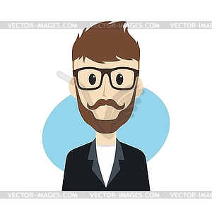 Man cartoon character - color vector clipart