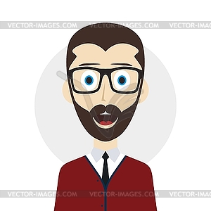 Funny laughing guy - vector clipart