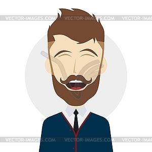 Funny laughing guy - royalty-free vector clipart