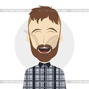Funny laughing guy - vector image