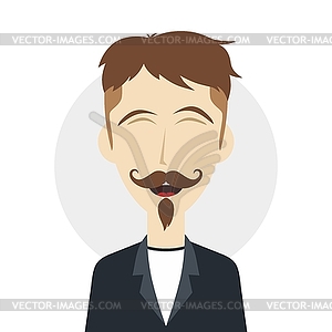 Funny laughing guy - vector clip art