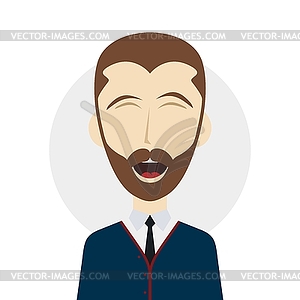 Funny laughing guy - vector clipart / vector image