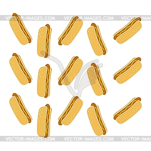 Hotdog pattern - vector image