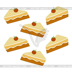 Pie cake pattern - vector clip art